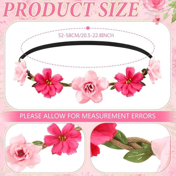 Multicolor Flower Headbands Women Gift Festival Wedding Party Accessories main image 5